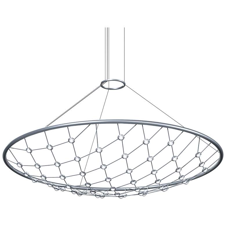 Image 1 Galaxy Matrix 60" Round LED Pendant w/ 20' Cord/Cable - Satin Alum