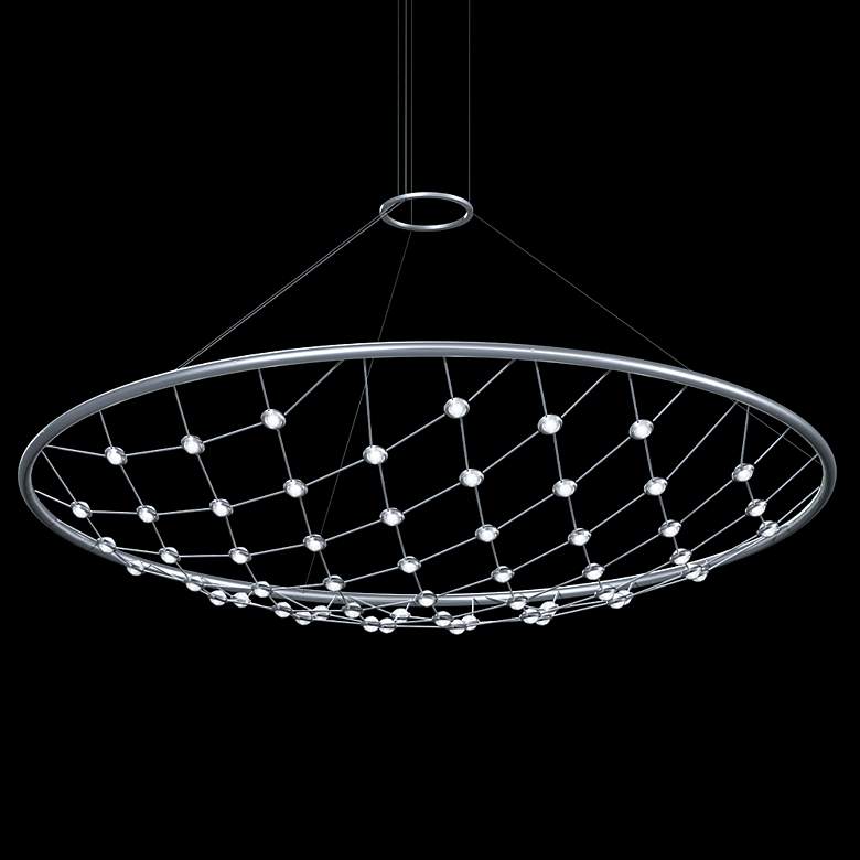 Image 7 Galaxy Matrix 60" Round LED Pendant w/ 20' Cord/Cable - Satin Alum more views