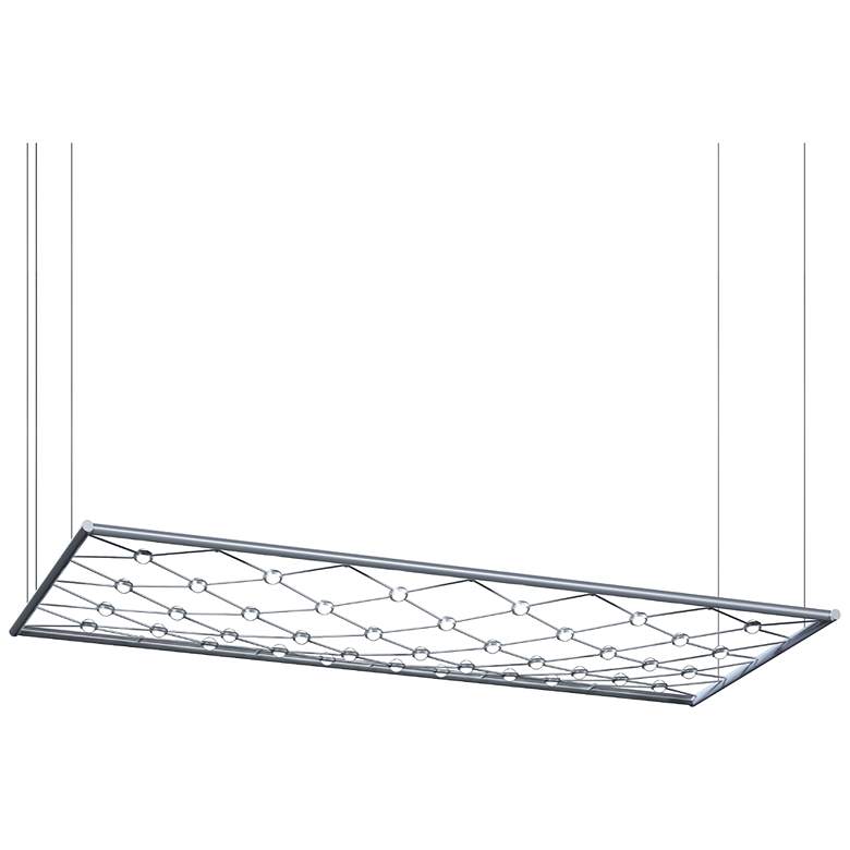 Image 1 Galaxy Matrix Horizontal (2x6) LED Pendant w/ 20' Cable - Satin Aluminu
