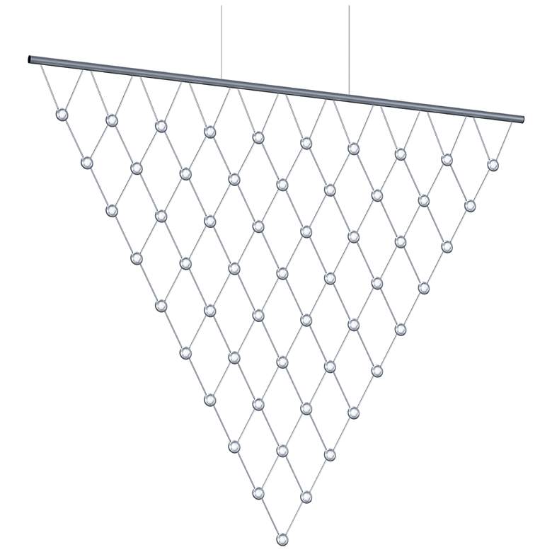 Image 1 Galaxy Matrix Vertical Large LED Pendant w/ 20' Cord/Cable - Satin Alum