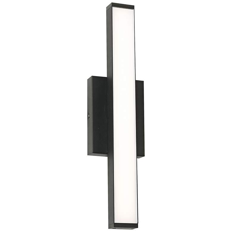 Image 1 Gale 18" High Black Metal LED Outdoor Wall Sconce
