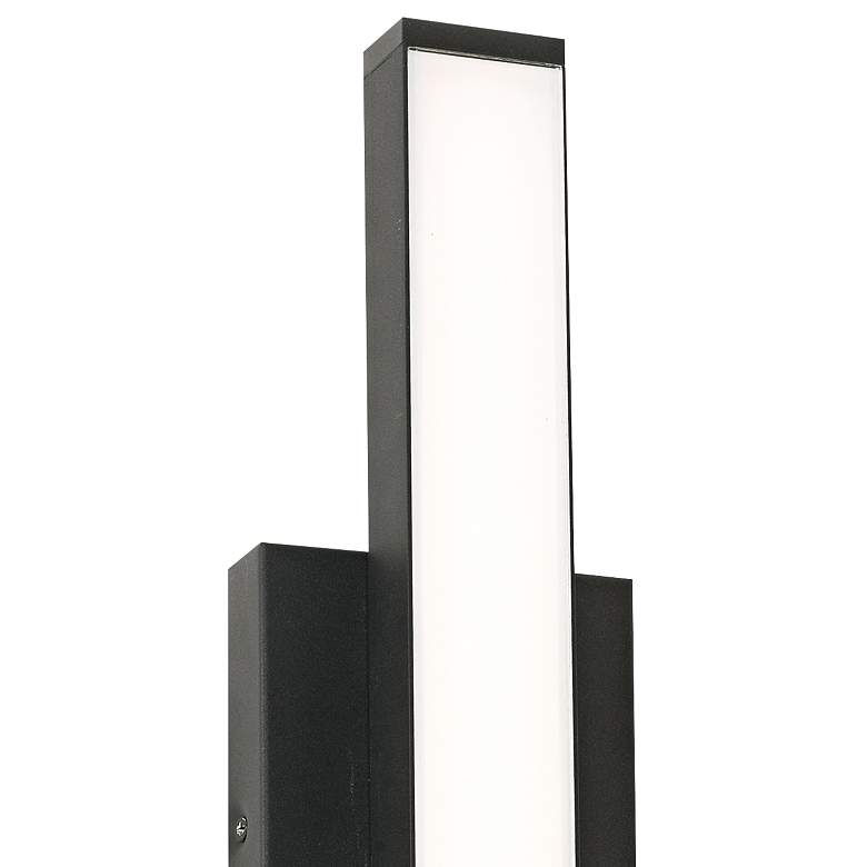 Image 2 Gale 18" High Black Metal LED Outdoor Wall Sconce more views