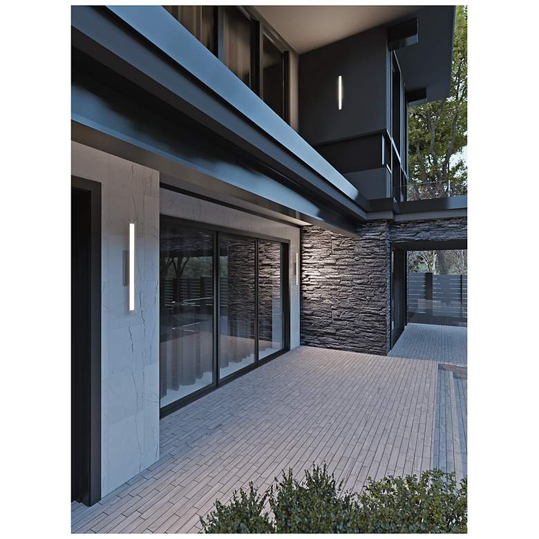 Image 3 Gale 18" High Textured Gray LED Outdoor Wall Light more views