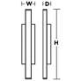 6_Gale 36" Outdoor LED Sconce - Grey more views