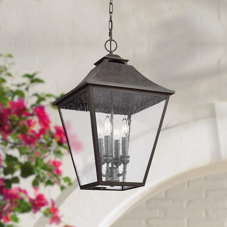 Image 1 Galena 23 1/2 inch High Sable Outdoor Hanging Light