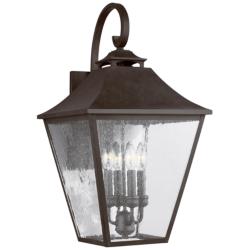 Galena 25 1/2&quot; High Sable Steel Outdoor Wall Light