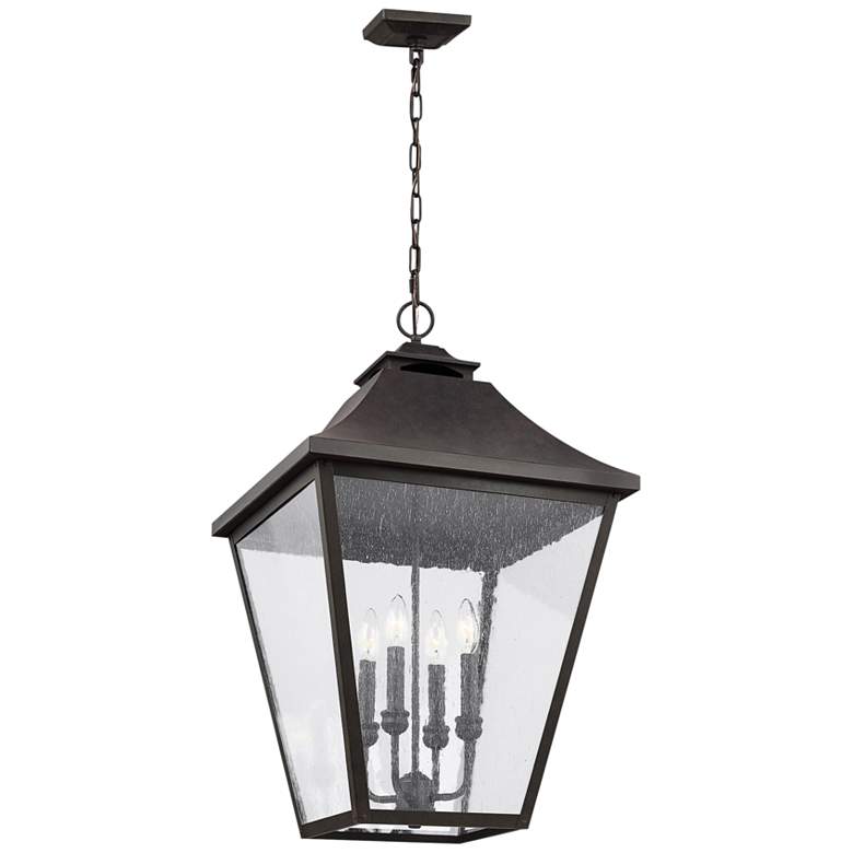Image 2 Galena 29 1/4 inch High Sable Outdoor Hanging Light