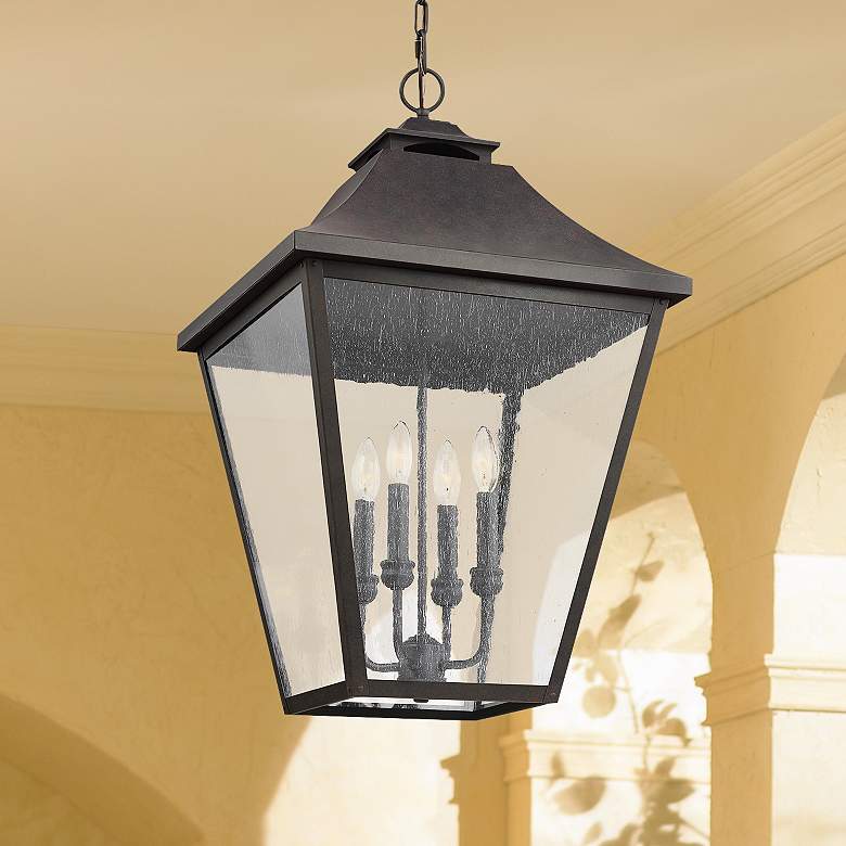 Image 1 Galena 29 1/4" High Sable Outdoor Hanging Light