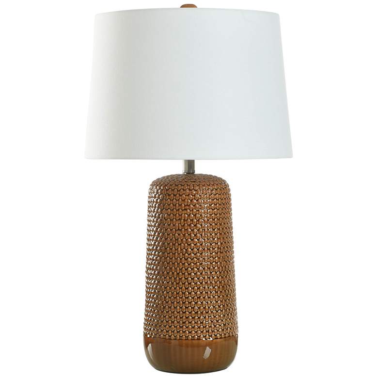 Image 1 Galey 30"H Harvest Caramel Table Lamp w/ White Shade