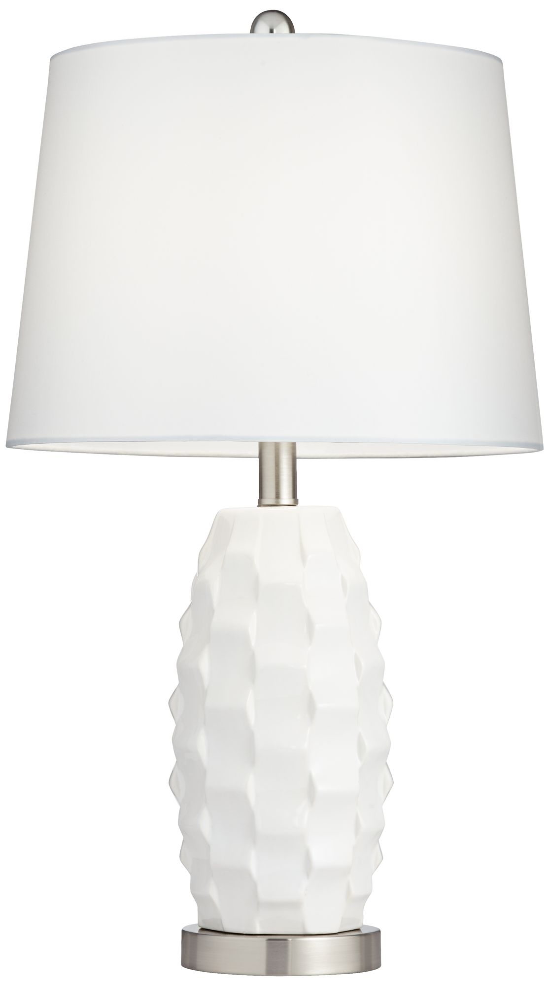 Galicia 24 1/2" Ceramic LED Scalloped Lamps with Dimmers Set of 2