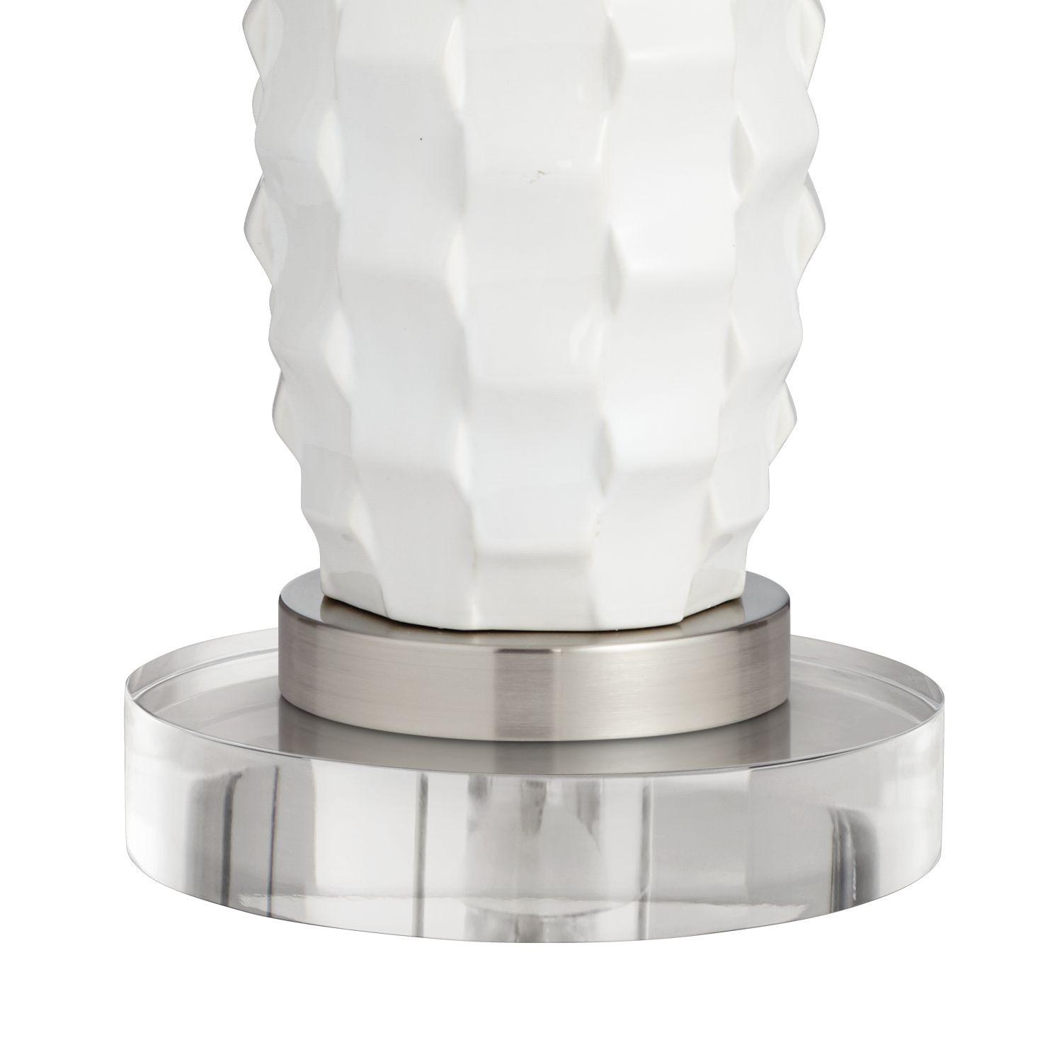 Image 4 Galicia 25 1/4" White Lamps Set of 2 with Round Riser and Dimmer more views
