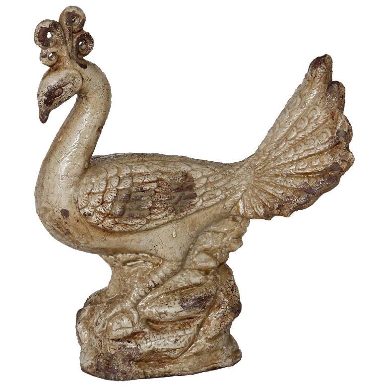 Image 1 Galindo Small Ceramic Peacock Decor Accent