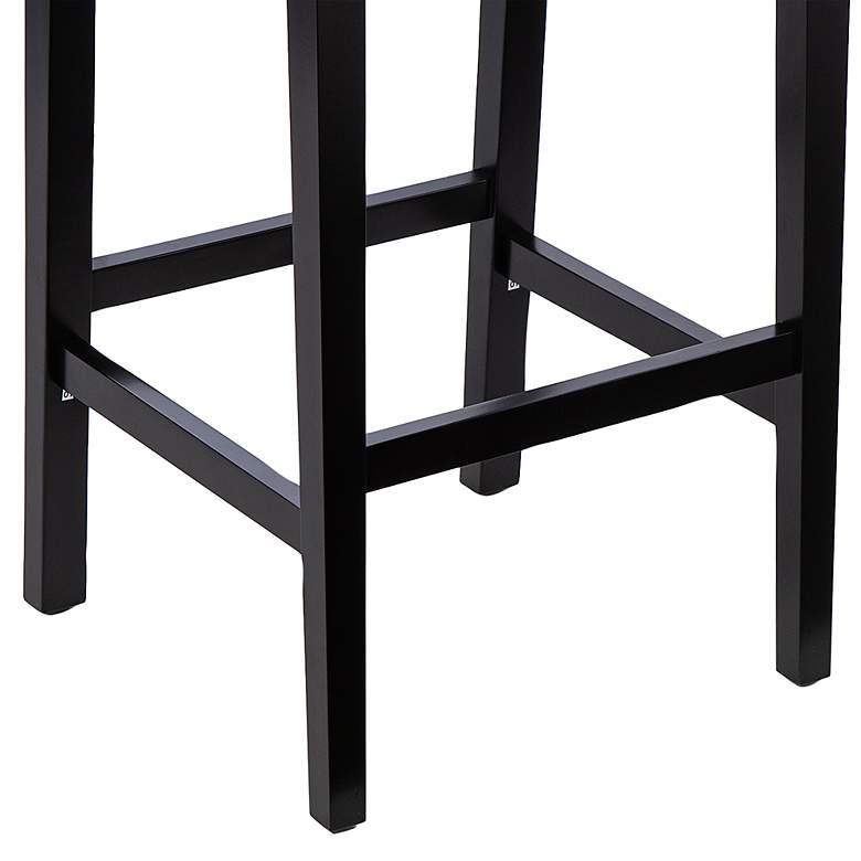 Image 4 Gallacano 29 1/2" Black Natural Seagrass Bar Stools Set of 2 more views