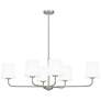 2_Gallagher 42" Wide Brushed Nickel 6-Light Island Chandelier