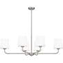 6_Gallagher 42" Wide Brushed Nickel 6-Light Island Chandelier more views