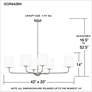 Gallagher 42" Wide Brushed Nickel 6-Light Island Chandelier
