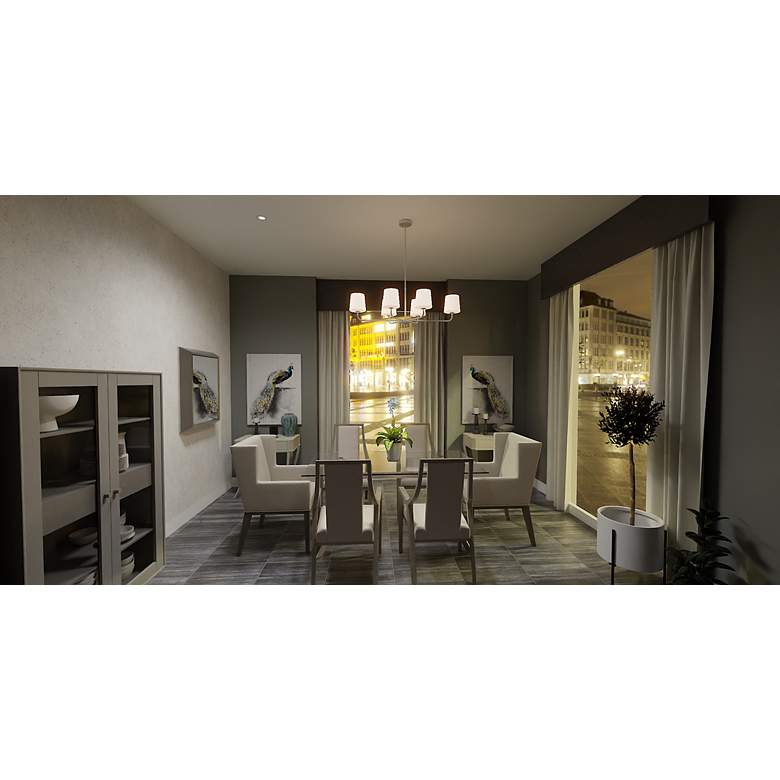 Image 3 Gallagher 6-Light Brushed Nickel Island Light more views