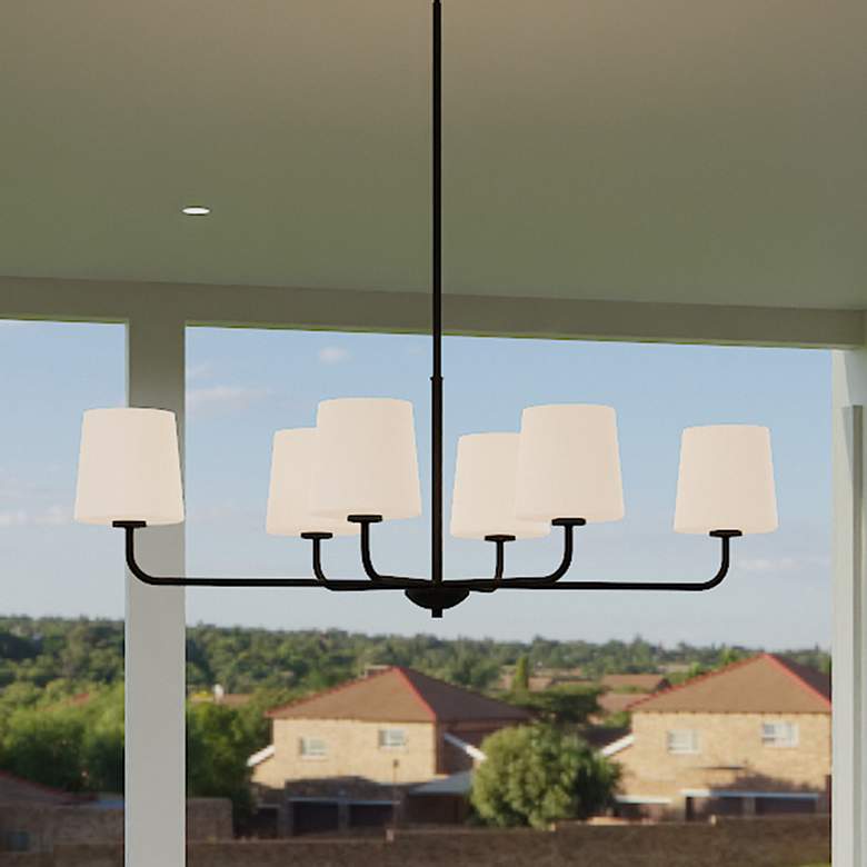 Image 1 Gallagher 6-Light Matte Black Island Light
