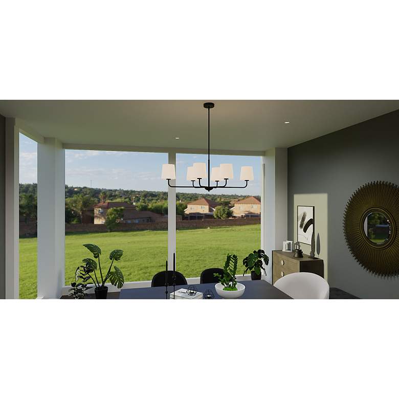 Image 5 Gallagher 6-Light Matte Black Island Light more views