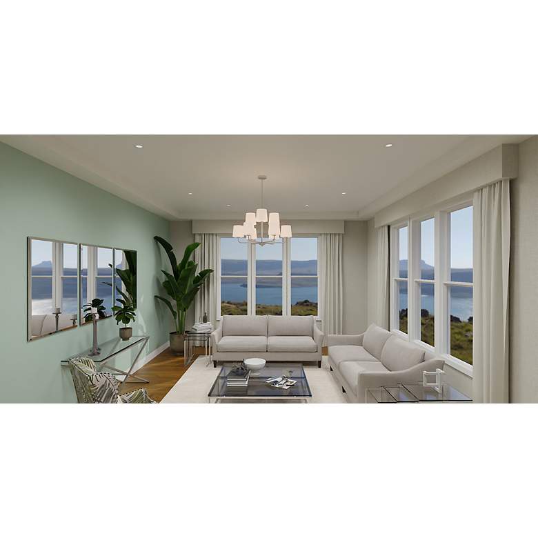 Image 2 Gallagher 9-Light Brushed Nickel Chandelier more views