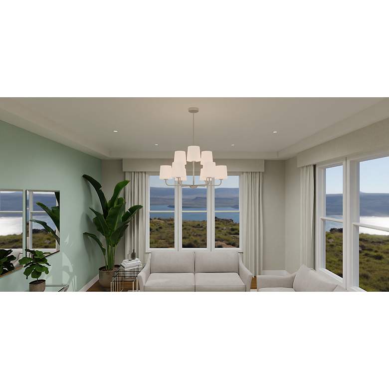 Image 4 Gallagher 9-Light Brushed Nickel Chandelier more views