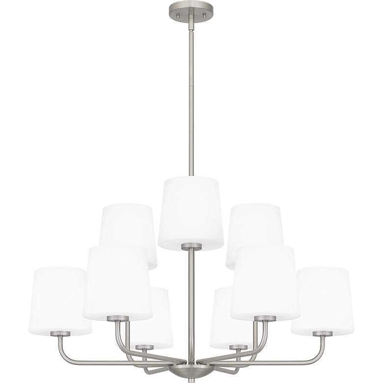 Image 5 Gallagher 9-Light Brushed Nickel Chandelier more views