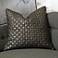 Gallagher Bronze 20" Square Beaded Cotton Accent Pillow