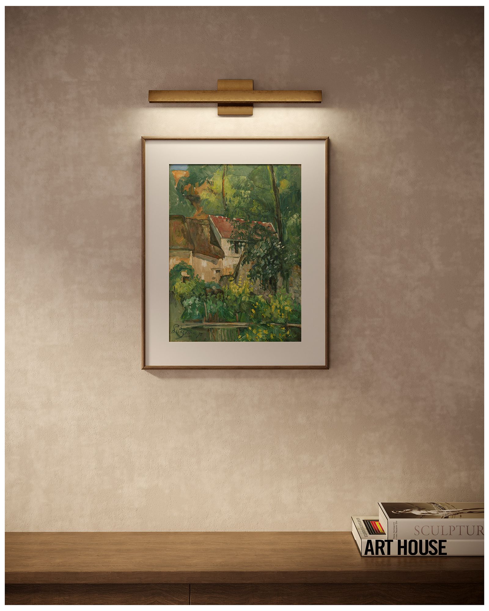 Image 7 Galleria 23-in Vintage Brass dimmable LED Wall/Picture Light more views