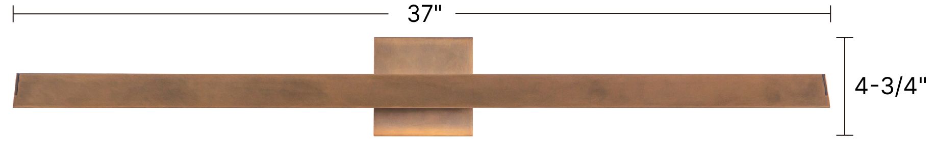 Galleria 23-in Vintage Brass dimmable LED Wall/Picture Light