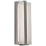 1_Gallery 14"H Satin Nickel LED Wall Sconce w/ Frosted Clear Acrylic Shade