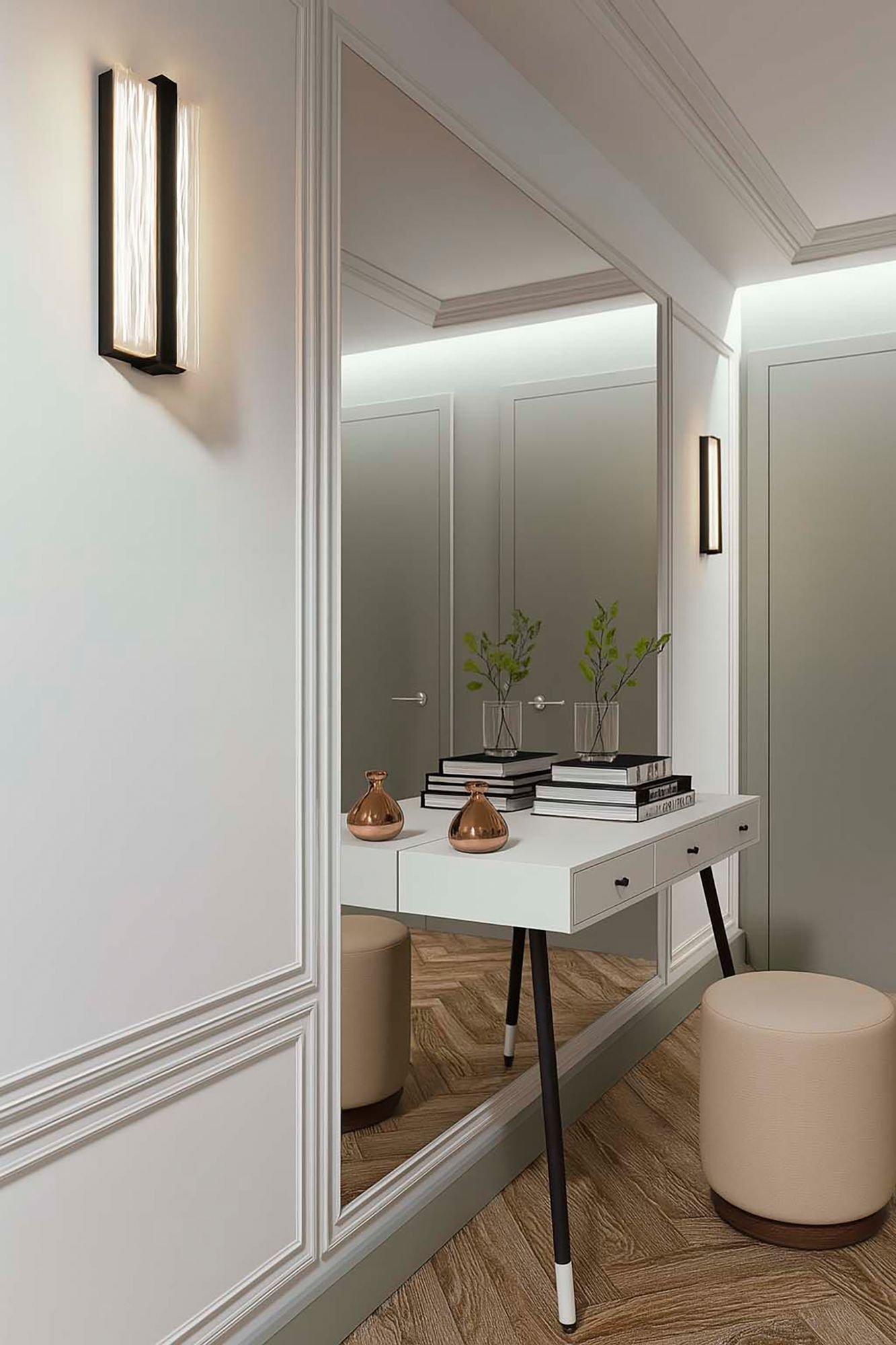 Image 4 Gallery 14" High Black LED Wall Sconce with Frosted Clear Glass Shade more views