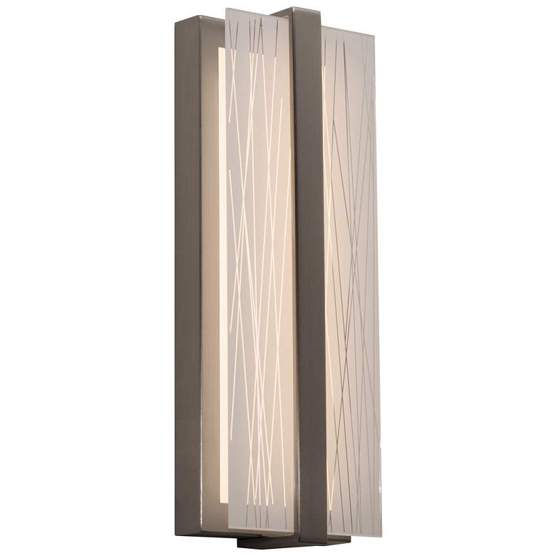 Image 1 Gallery 14" High Satin Nickel LED Wall Sconce