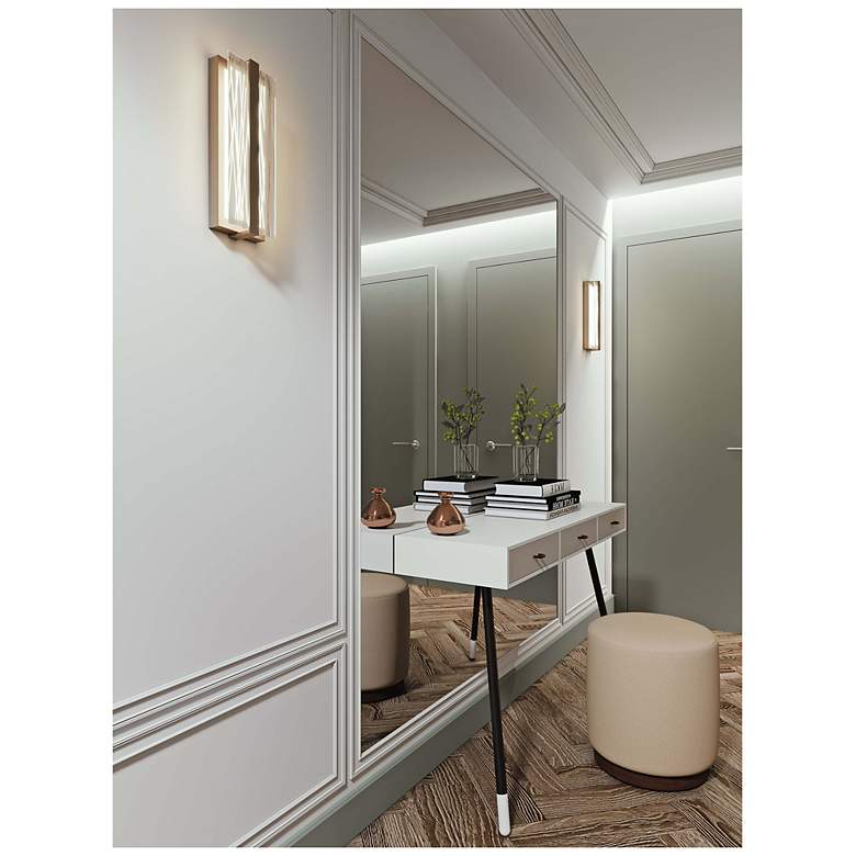 Image 2 Gallery 14" LED Sconce - Satin Brass more views