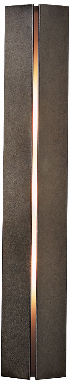 Gallery 24.5" High Small Dark Smoke Sconce With Ivory Art Glass Shade