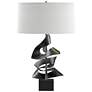Gallery 24.7" High Black Twofold Table Lamp With Natural Anna Shade