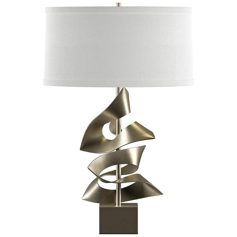 Image 1 Gallery 24.7 inchH Soft Gold Twofold Table Lamp With Natural Anna Shade
