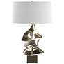 Gallery 24.7"H Soft Gold Twofold Table Lamp With Natural Anna Shade