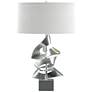 Gallery 24.7"H Vintage Platinum Twofold Table Lamp w/ Anna Shade
