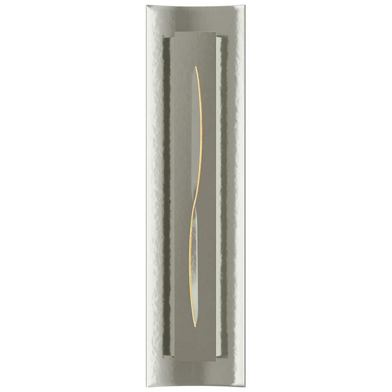Image 1 Gallery 27.25" High Amber Glass Curved Cutout Sterling Sconce