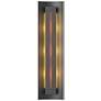 Gallery 27.25" High Amber Glass Straight Cutout Black Sconce