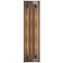 Gallery 27.25" High Amber Glass Straight Cutout Bronze Sconce