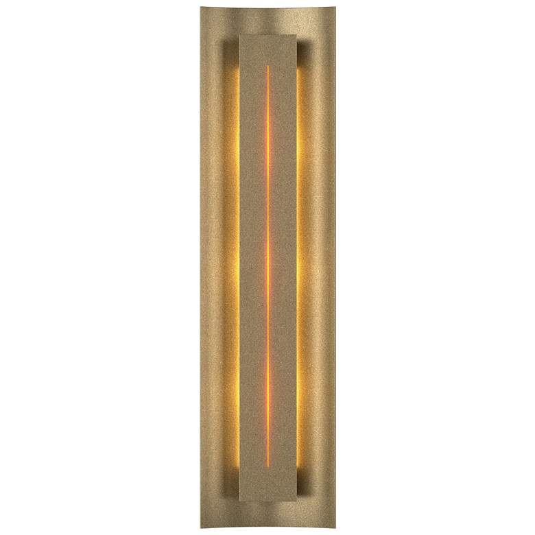 Image 1 Gallery 27.25 inch High Amber Glass Straight Cutout Soft Gold Sconce