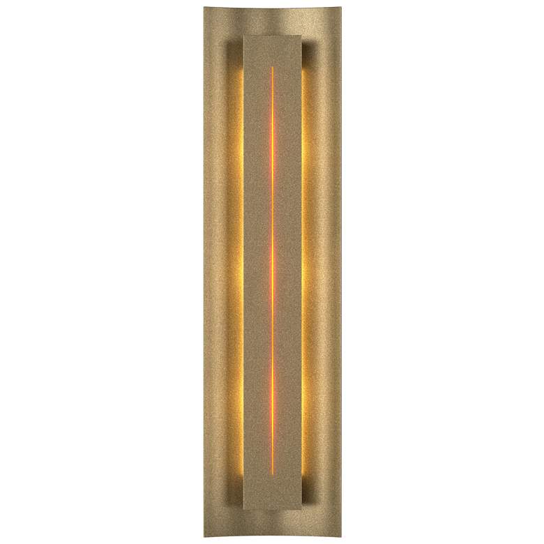 Image 1 Gallery 27.25" High Amber Glass Straight Cutout Soft Gold Sconce