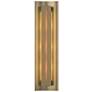Gallery 27.25" High Amber Glass Straight Cutout Soft Gold Sconce