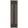 Gallery 27.25" High Blue Glass Curved Cutout Dark Smoke Sconce