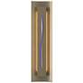Gallery 27.25" High Blue Glass Curved Cutout Soft Gold Sconce