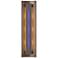 Gallery 27.25" High Blue Glass Straight Cutout Bronze Sconce