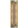 Gallery 27.25" High Blue Glass Straight Cutout Soft Gold Sconce