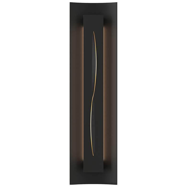 Image 1 Gallery 27.25" High Ivory Art Glass Curved Cutout Black Sconce