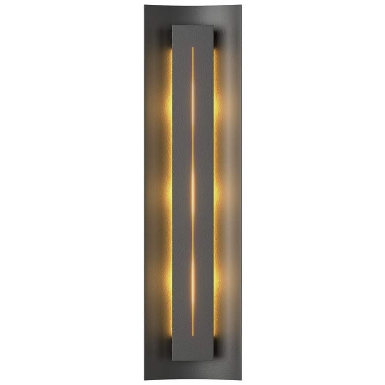 Image 1 Gallery 27.25" High Ivory Art Glass Straight Cutout Black Sconce